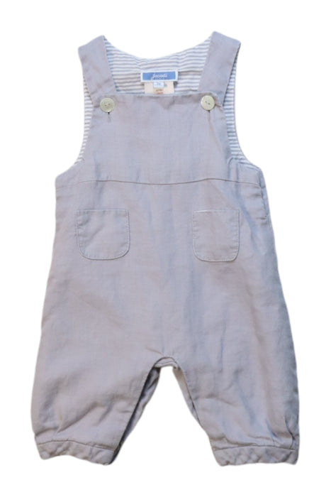 A Grey Long Overalls from Jacadi in size 0-3M for boy. (Front View)