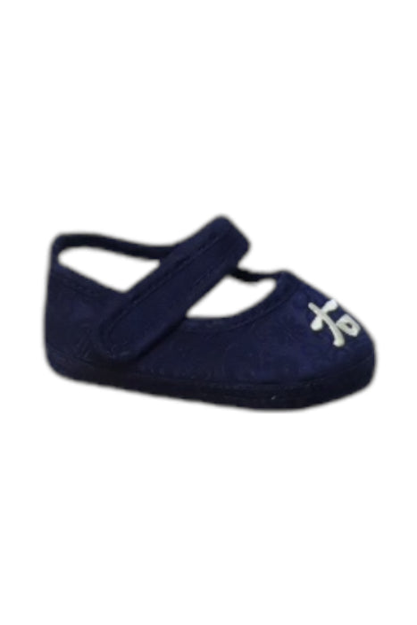 A Navy Flats from Shanghai Tang in size 0-3M for girl. (Front View)