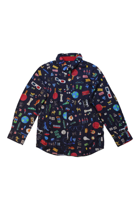 A Blue Long Sleeve Shirts from Paul Smith in size 6T for boy. (Front View)