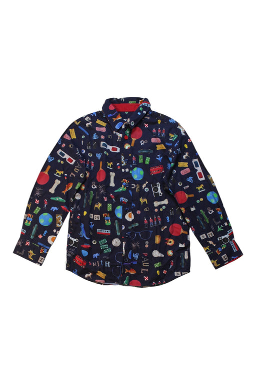 A Blue Long Sleeve Shirts from Paul Smith in size 6T for boy. (Front View)