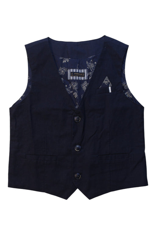 A Blue Suit Vests from Mayoral in size 5T for boy. (Front View)