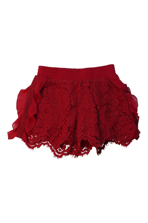 A Red Skorts from Monnalisa in size 4T for girl. (Front View)