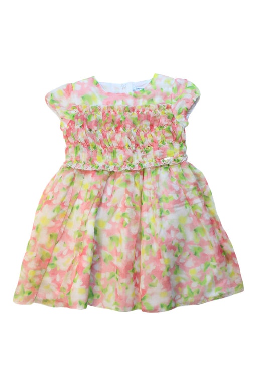 A Pink Short Sleeve Dresses from Mayoral in size 5T for girl. (Front View)