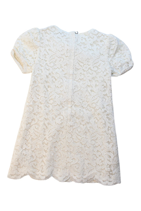 A White Short Sleeve Dresses from Dolce & Gabbana in size 4T for girl. (Back View)