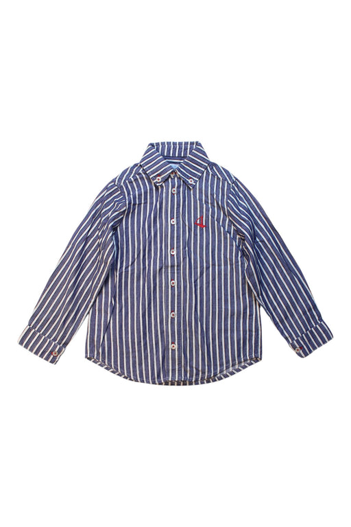 A Blue Long Sleeve Shirts from Foque in size 5T for boy. (Front View)