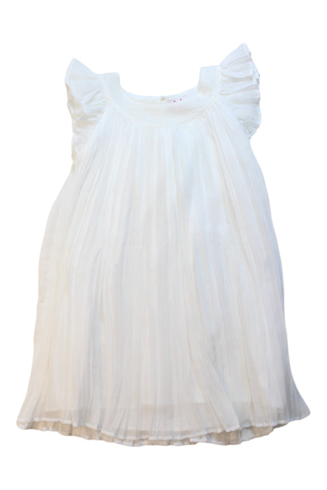 A White Short Sleeve Dresses from Il Gufo in size 5T for girl. (Front View)