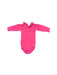 A Pink Long Sleeve Bodysuits from Petit Bateau in size 3-6M for girl. (Front View)