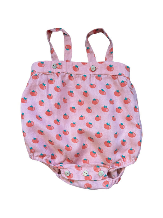 A Pink Sleeveless Bodysuits from Oeuf in size 6-12M for girl. (Front View)