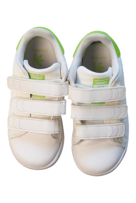 A Green Sneakers from Adidas in size 4T for girl. (Back View)