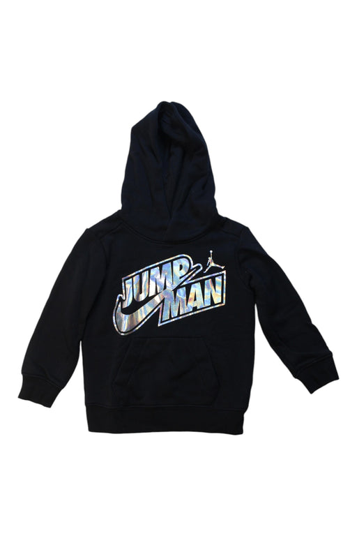 A Navy Hooded Sweatshirts from Air Jordan in size 4T for boy. (Front View)