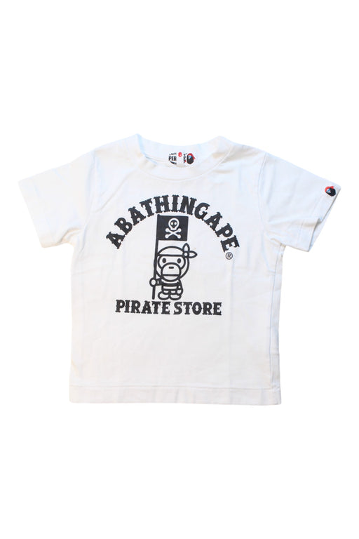 A White Short Sleeve T Shirts from BAPE KIDS in size 3T for boy. (Front View)