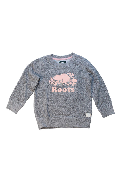 A Grey Crewneck Sweatshirts from Roots in size 4T for girl. (Front View)