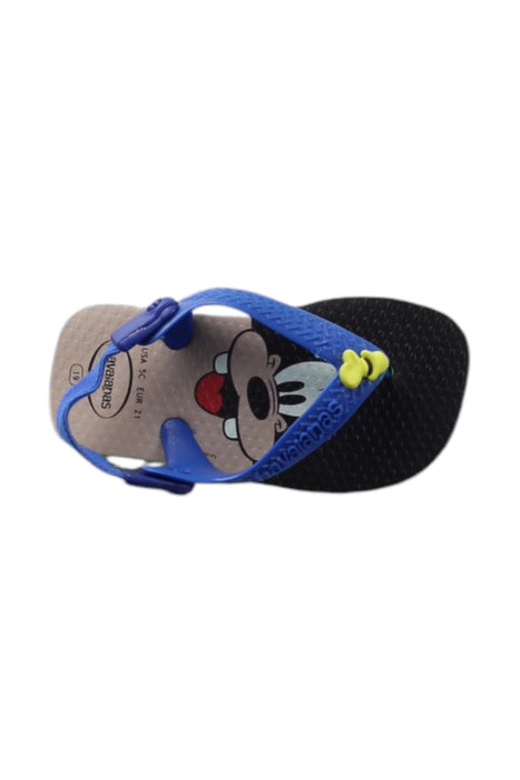 A Black Sandals from Havaianas in size 12-18M for boy. (Front View)