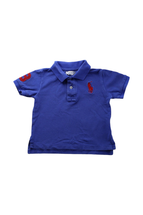 A Blue Short Sleeve Polos from Ralph Lauren in size 2T for boy. (Front View)