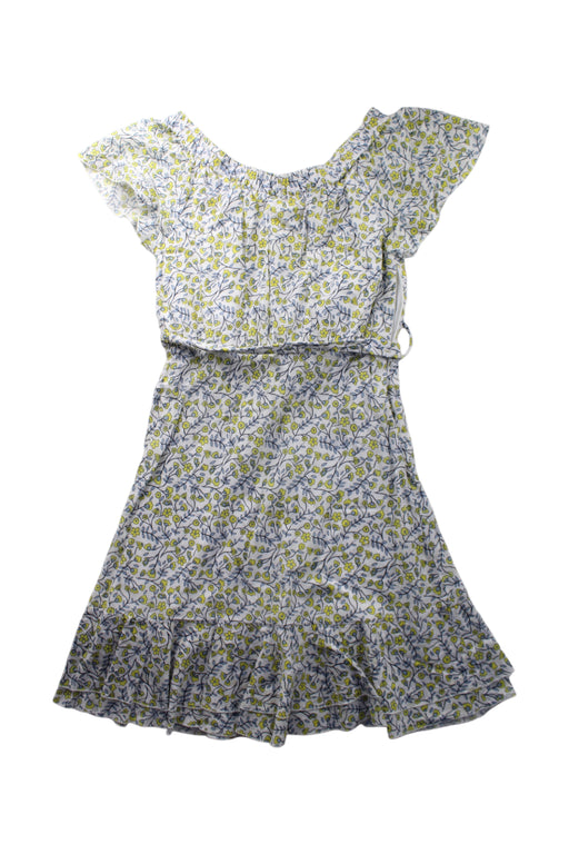 A Yellow Sleeveless Dresses from Seed in size 14Y for girl. (Front View)