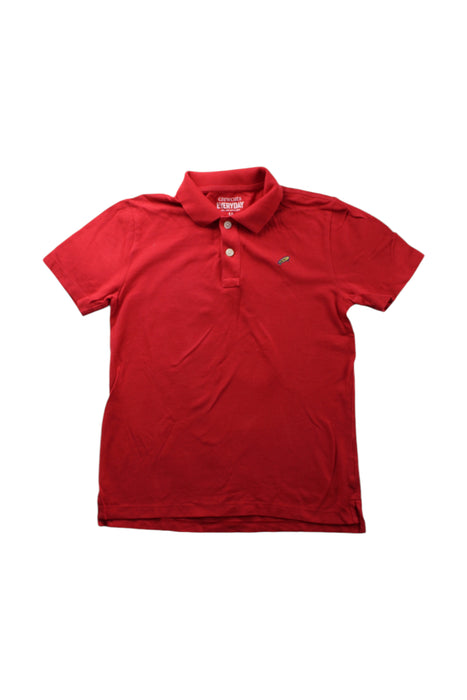 A Red Short Sleeve Polos from Crewcuts in size 10Y for boy. (Front View)