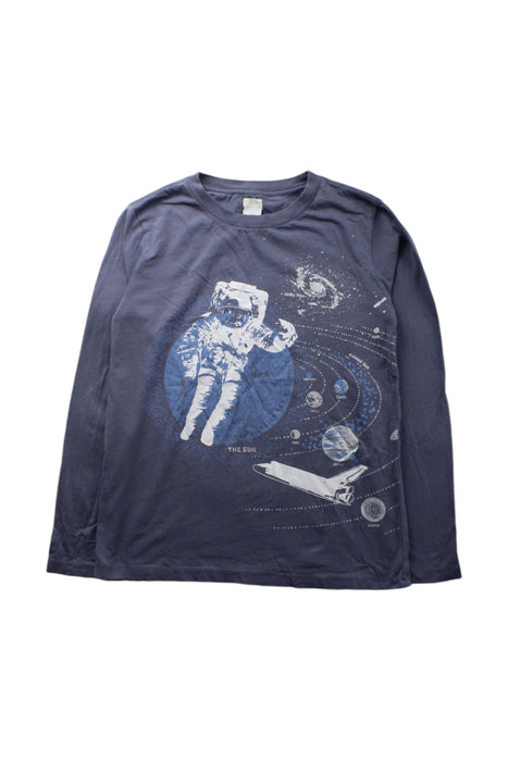A Blue Long Sleeve T Shirts from Crewcuts in size 8Y for boy. (Front View)