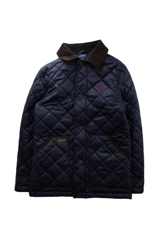 A Blue Puffer/Quilted Jackets from Polo Ralph Lauren in size 10Y for boy. (Front View)