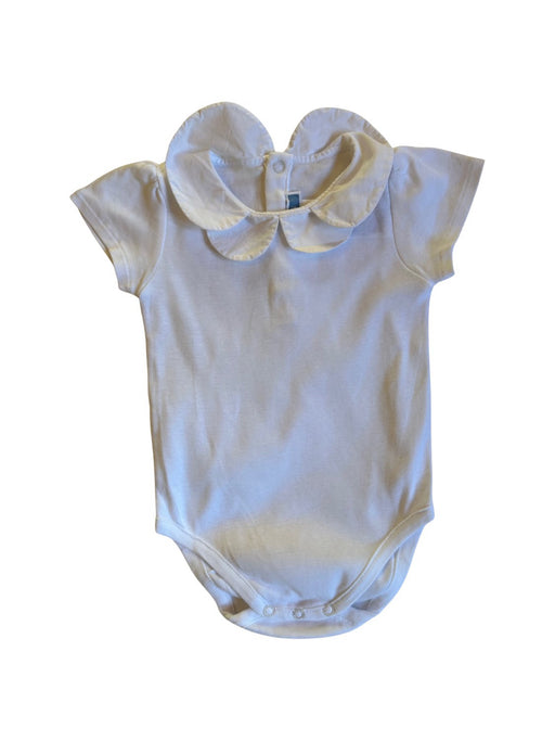 A White Short Sleeve Bodysuits from Jacadi in size 12-18M for girl. (Front View)