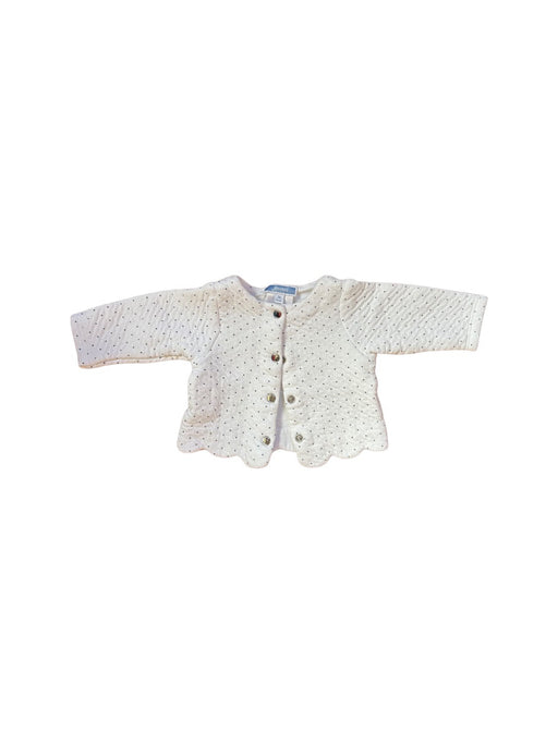 A White Cardigans from Jacadi in size 0-3M for girl. (Front View)