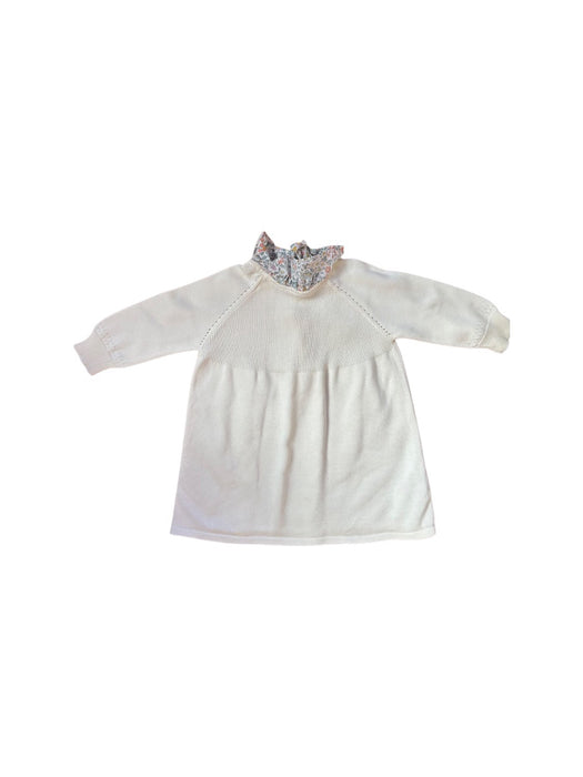 A White Sweater Dresses from Cyrillus in size 6-12M for girl. (Front View)