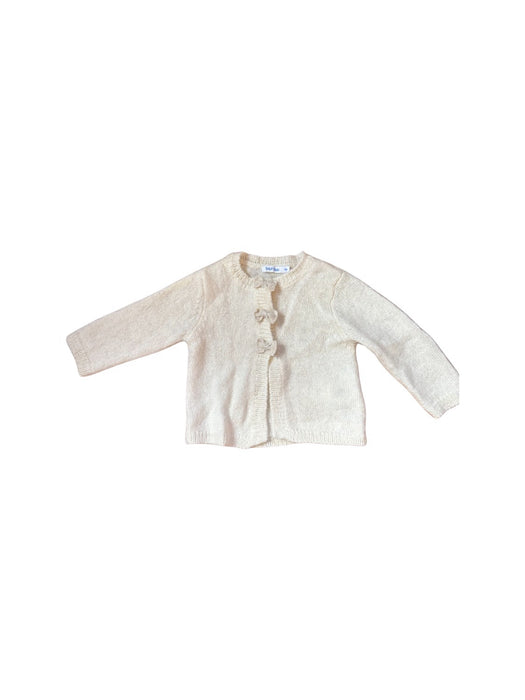 A Ivory Cardigans from Bout'Chou in size 6-12M for girl. (Front View)