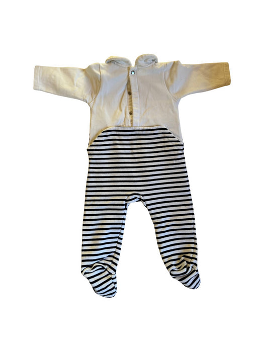 A White Onesies from Jacadi in size 3-6M for neutral. (Back View)