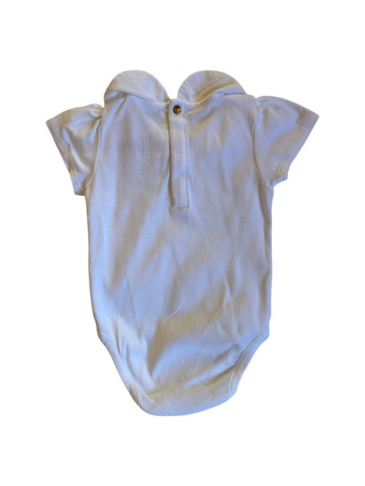 A White Short Sleeve Bodysuits from Jacadi in size 12-18M for girl. (Back View)