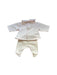 A White Pants Sets from Jacadi in size 0-3M for girl. (Back View)