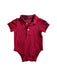 A Red Short Sleeve Bodysuits from Tommy Hilfiger in size 3-6M for neutral. (Front View)