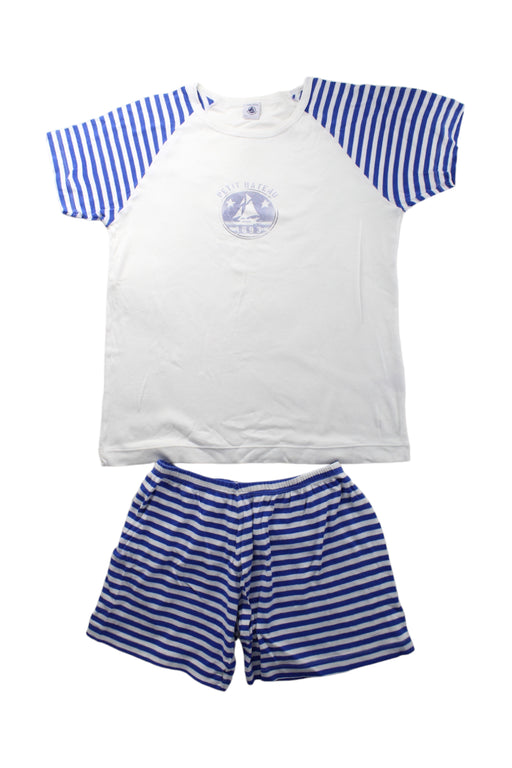 A Blue Shorts Sets from Petit Bateau in size 10Y for neutral. (Front View)