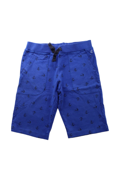 A Blue Shorts from Petit Bateau in size 10Y for boy. (Front View)