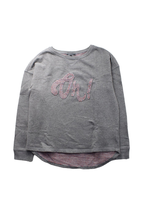 A Grey Long Sleeve T Shirts from Bonpoint in size 10Y for girl. (Front View)