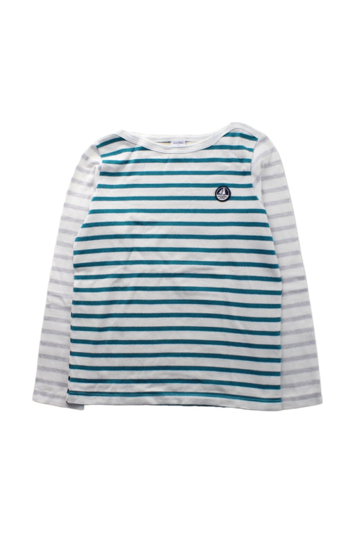 A White Long Sleeve T Shirts from Petit Bateau in size 8Y for girl. (Front View)