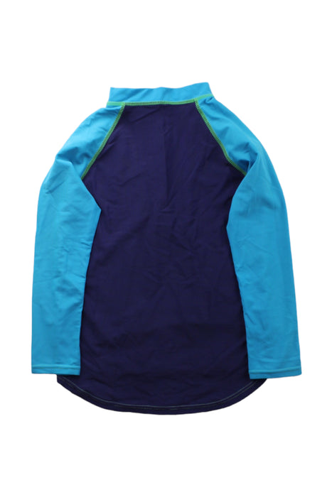 A Blue Rash Guards from Zoggs in size 5T for boy. (Back View)