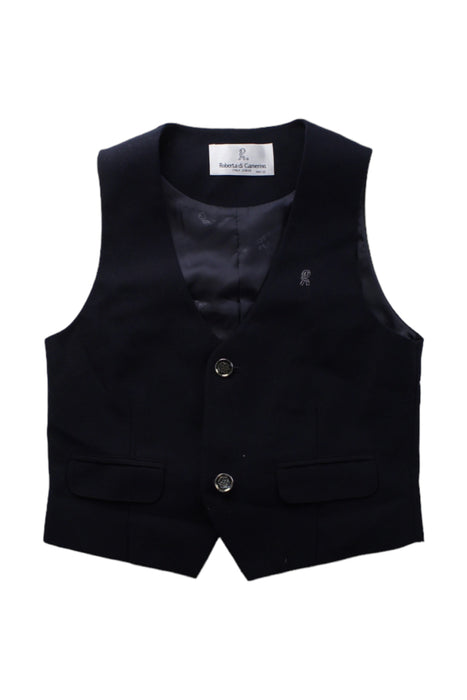 A Black Dress Up Vests from Roberta di Camerino in size 12Y for boy. (Front View)