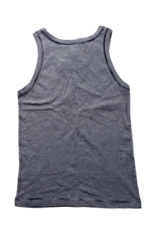 A Blue Sleeveless T Shirts from Petit Bateau in size 10Y for boy. (Back View)