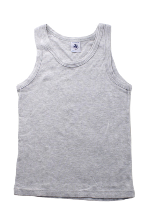 A Grey Sleeveless T Shirts from Petit Bateau in size 8Y for boy. (Front View)