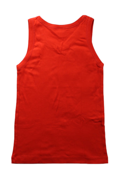 A Red Sleeveless T Shirts from Petit Bateau in size 10Y for boy. (Back View)