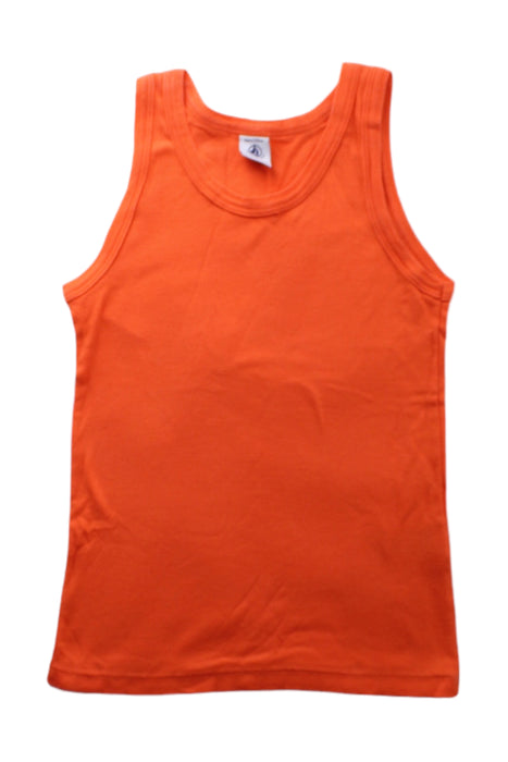 A Orange Sleeveless T Shirts from Petit Bateau in size 8Y for boy. (Front View)