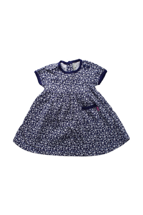 A Blue Short Sleeve Dresses from Jojo Maman Bébé in size 3-6M for girl. (Front View)