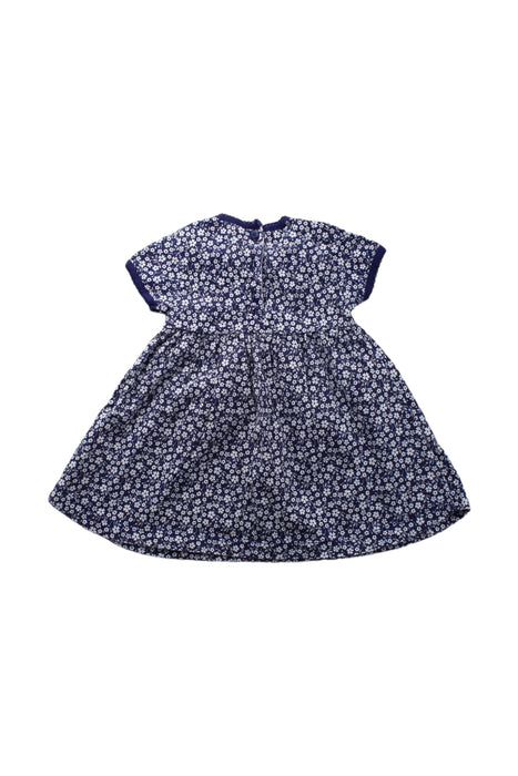 A Blue Short Sleeve Dresses from Jojo Maman Bébé in size 3-6M for girl. (Back View)