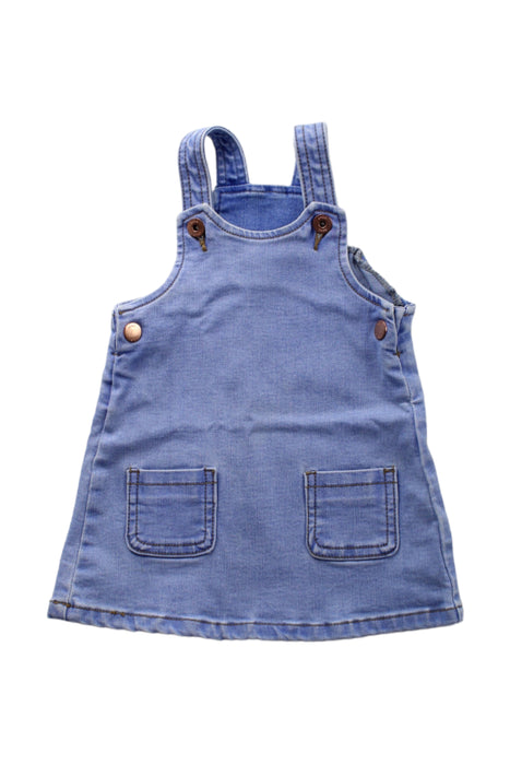 A Blue Overall Dresses from Seed in size 0-3M for girl. (Front View)
