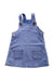 A Blue Overall Dresses from Seed in size 0-3M for girl. (Front View)