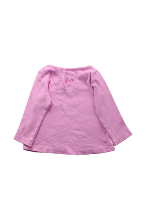 A Pink Long Sleeve T Shirts from Joules in size 0-3M for girl. (Back View)