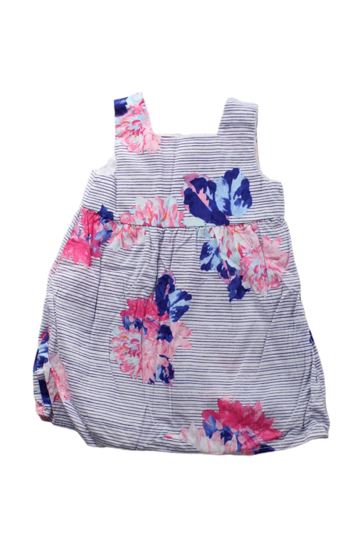 A Blue Sleeveless Rompers from Joules in size 0-3M for girl. (Back View)