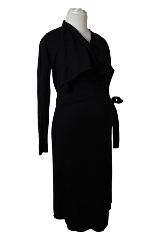 A Black Long Sleeve Dresses from Mayarya in size M for maternity. (Front View)