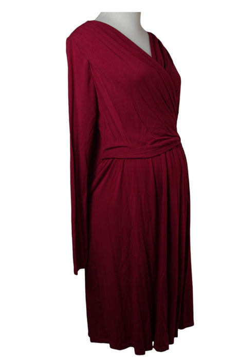 A Burgundy Long Sleeve Dresses from Mayarya in size M for girl. (Front View)