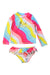 A Multicolour Swim Diapers from Betsey Johnson in size 3T for girl. (Front View)