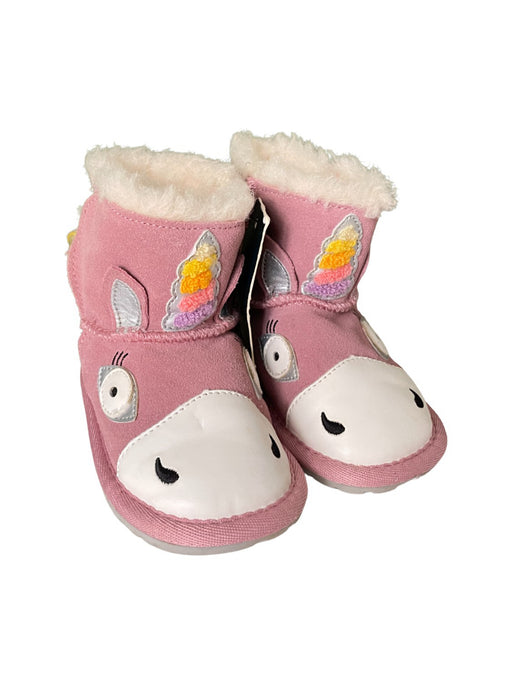 A Pink Booties from EMU Australia in size 12-18M for girl. (Front View)